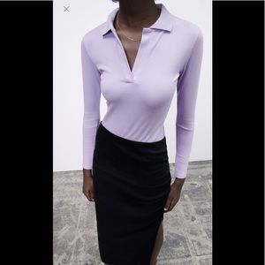 ZARA Polo Collar Bodysuit